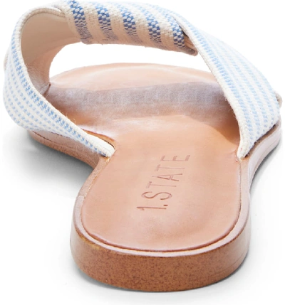 Shop 1.state Travor Slide Sandal In Blue Leather
