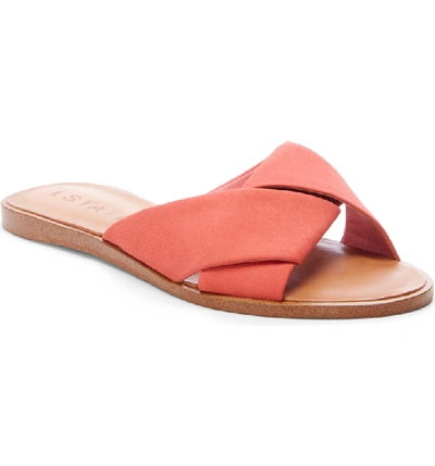 Shop 1.state Travor Slide Sandal In Papaya Nubuck