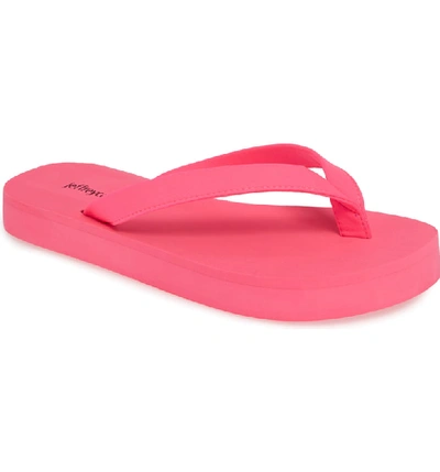 Shop Jeffrey Campbell Surf Flip Flop In Fuchsia Neon