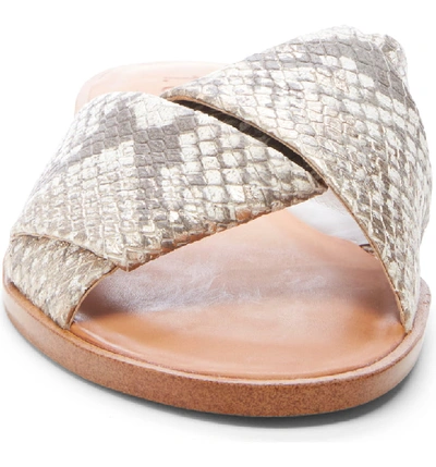 Shop 1.state Travor Slide Sandal In Roccia Beige Leather