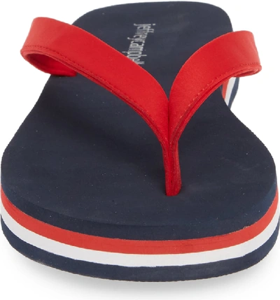 Shop Jeffrey Campbell Surf Flip Flop In Red/ White/ Blue Combo Fabric