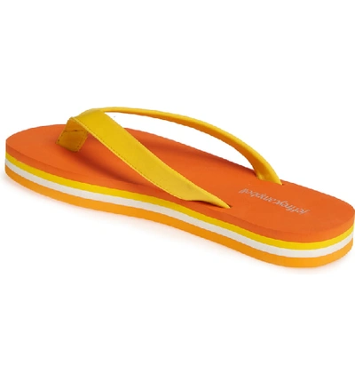 Shop Jeffrey Campbell Surf Flip Flop In Orange Combo