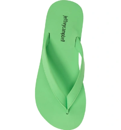 Shop Jeffrey Campbell Surf Flip Flop In Green Neon