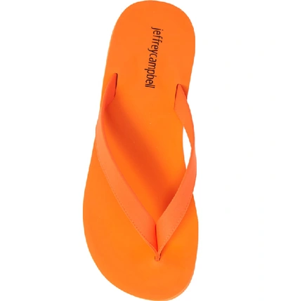 Shop Jeffrey Campbell Surf Flip Flop In Orange Neon