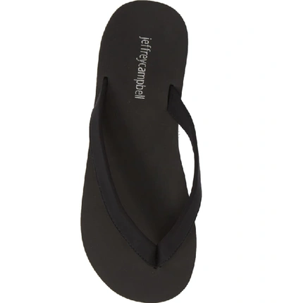 Shop Jeffrey Campbell Surf Flip Flop In Black Grey Combo Fabric