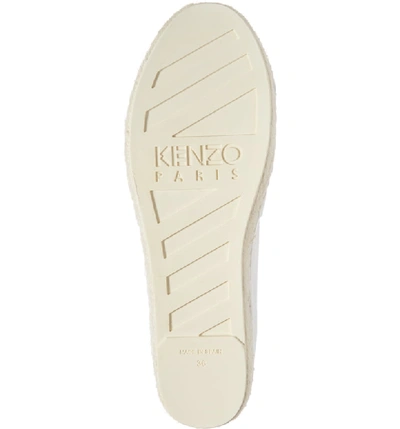 Shop Kenzo White Tiger Embroidered Espadrille