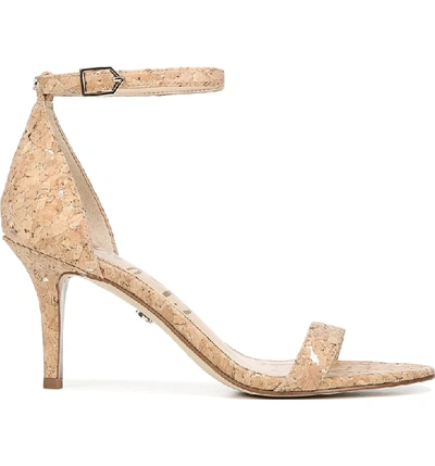 Shop Sam Edelman 'patti' Ankle Strap Sandal In Natural/ Gold
