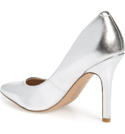 Shop Charles By Charles David Maxx Pointy Toe Pump In Silver Leather