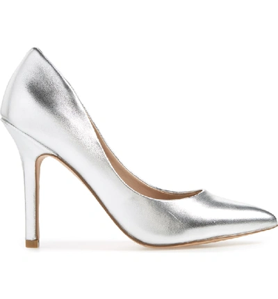 Shop Charles By Charles David Maxx Pointy Toe Pump In Silver Leather