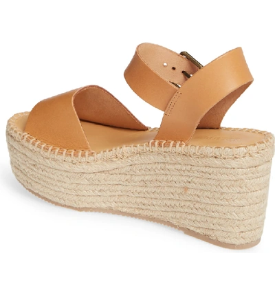 Shop Soludos Minorca Platform Wedge Sandal In Nude Leather