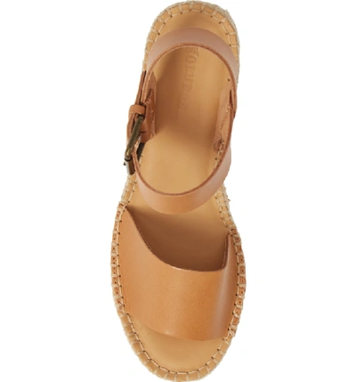 Shop Soludos Minorca Platform Wedge Sandal In Nude Leather