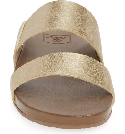 Shop Reef Cushion Bounce Vista Slide Sandal In Champagne