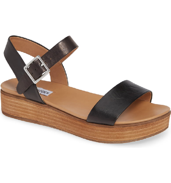 steve madden aida black leather