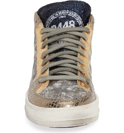 Shop P448 Queens Mid Sneaker In Lurex