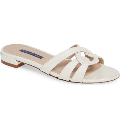 Shop Stuart Weitzman Cami Slide Sandal In Cream Caviar Patent