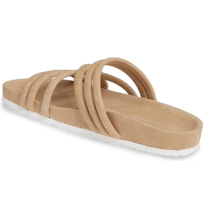 Shop Jslides Tess Strappy Slide Sandal In Sand Nubuck Leather