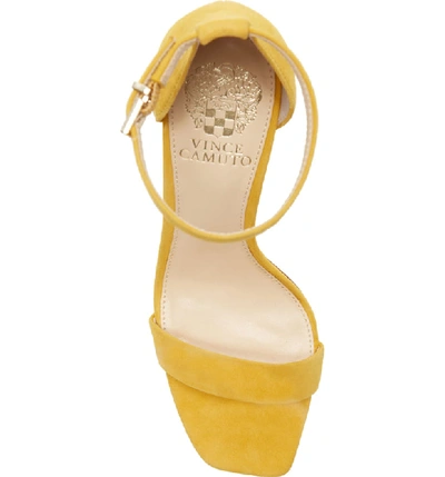 Shop Vince Camuto Lauralie Ankle Strap Sandal In Dandelion Suede