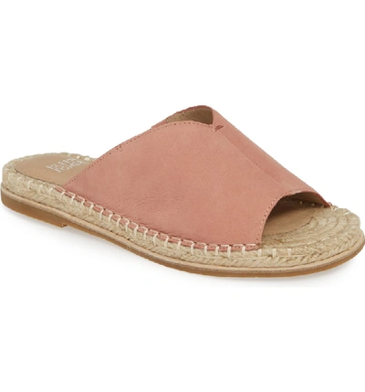 Shop Eileen Fisher Milly Espadrille Slide Sandal In Desert Rose Nubuck