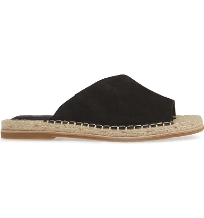 Shop Eileen Fisher Milly Espadrille Slide Sandal In Black Nubuck