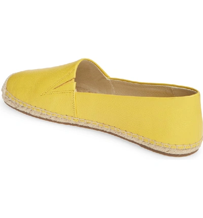 Shop Michael Michael Kors 'kendrick' Slip-on Espadrille Flat In Golden Yellow Tumbled Leather