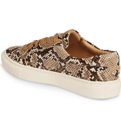 Shop Jslides Lacee Sneaker In Natural Embossed Leather
