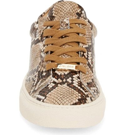 Shop Jslides Lacee Sneaker In Natural Embossed Leather