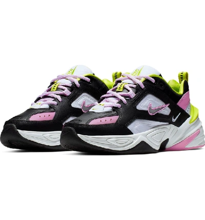 Shop Nike M2k Tekno Sneaker In Black/ Metallic Silver-pink