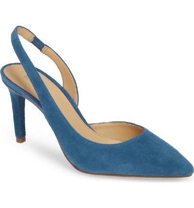 Shop Michael Michael Kors Lucile Flex Slingback Pump In Dark Chambray Suede