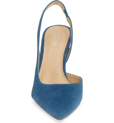 Shop Michael Michael Kors Lucile Flex Slingback Pump In Dark Chambray Suede