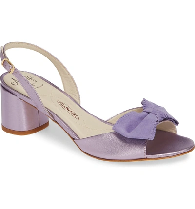 Shop Amalfi By Rangoni Ilda Bow Sandal In Lilac Leather