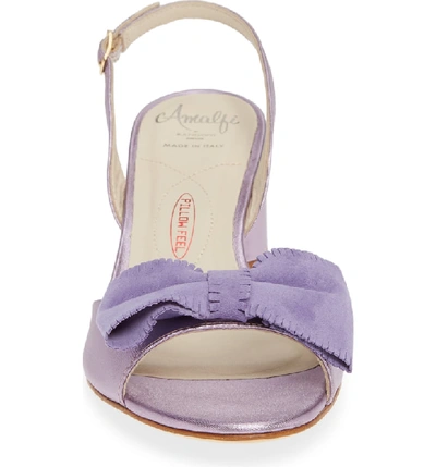 Shop Amalfi By Rangoni Ilda Bow Sandal In Lilac Leather