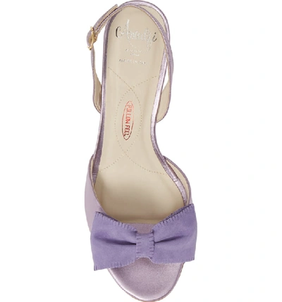 Shop Amalfi By Rangoni Ilda Bow Sandal In Lilac Leather