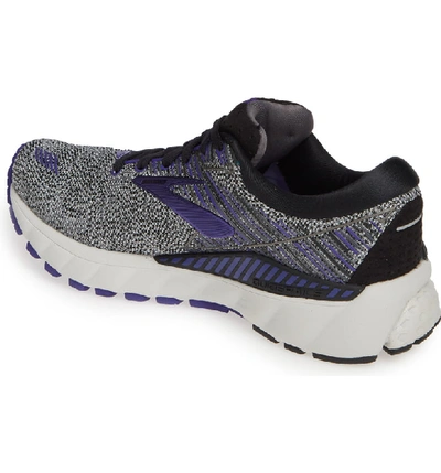 Shop Brooks Adrenaline Gts 19 Running Shoe In Black/ Purple/ Grey