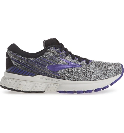 Shop Brooks Adrenaline Gts 19 Running Shoe In Black/ Purple/ Grey