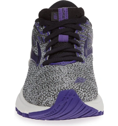 Shop Brooks Adrenaline Gts 19 Running Shoe In Black/ Purple/ Grey