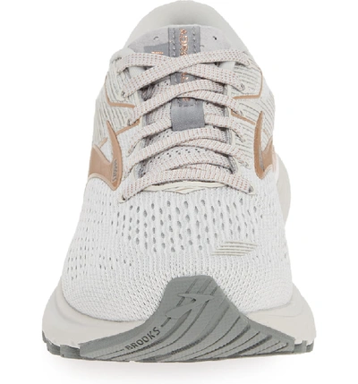 Shop Brooks Adrenaline Gts 19 Running Shoe In Grey/ Copper/ White