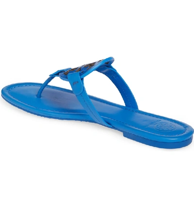 Shop Tory Burch Miller Flip Flop In Bright Tropical Blue/ Tropical