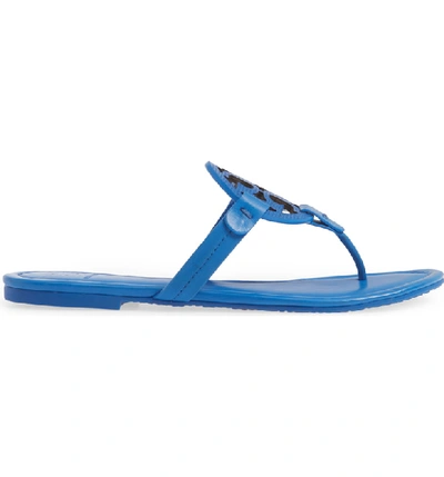 Shop Tory Burch Miller Flip Flop In Bright Tropical Blue/ Tropical