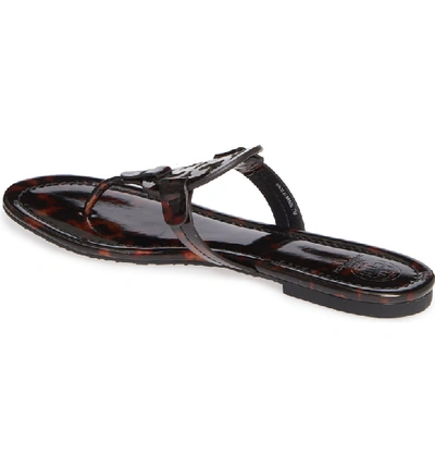 Tory Burch Miller Printed Flat Thong Sandals In Tortoise Shell | ModeSens