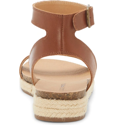 Shop Lucky Brand Garston Espadrille Sandal In Umber Leather