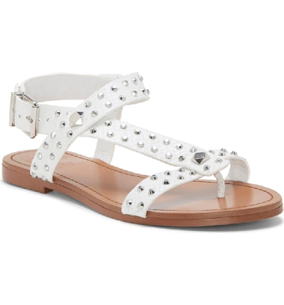Shop Vince Camuto Ravensa Studded Sandal In Pure Leather