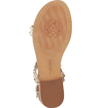 Shop Vince Camuto Ravensa Studded Sandal In Taupe Shine Leather