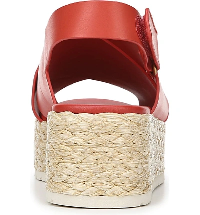 Shop Vince Jesson Espadrille Slingback Sandal In Adobe Red