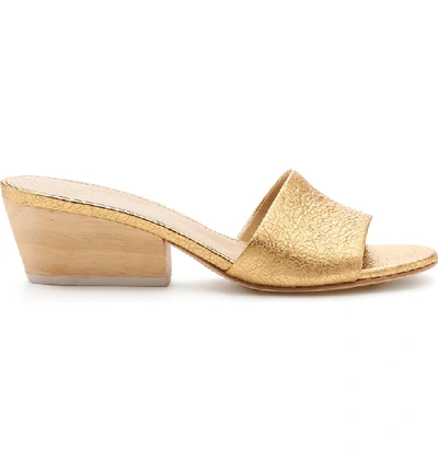 Shop Botkier Carlie Mule In Distressed Gold Leather