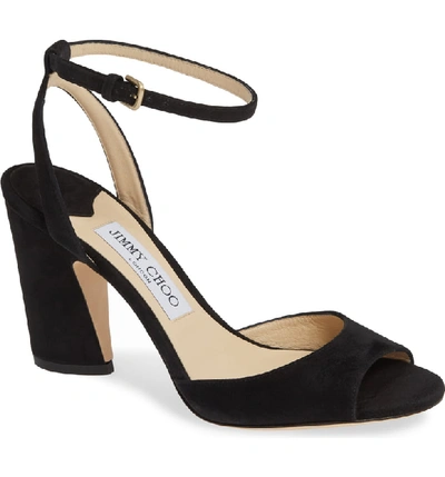 Shop Jimmy Choo Miranda Sandal In Black Suede