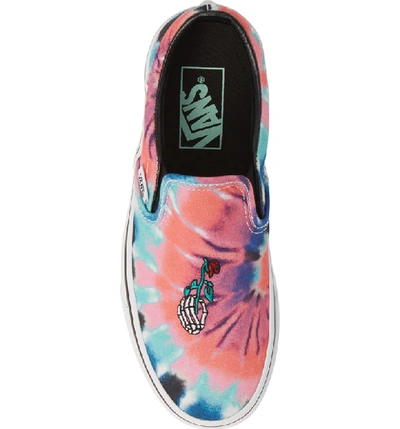Shop Vans Classic Slip-on Sneaker In Tie Dye Multi/ True White