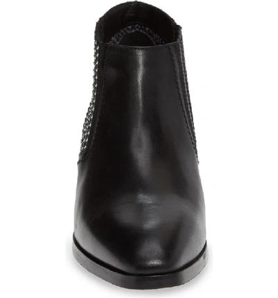 Shop Aquatalia Fiore Studded Chelsea Bootie In Black Leather