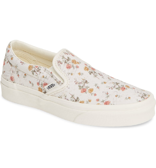Vans Classic Slip-on Sneaker In Vintage Floral/ Marshmallow | ModeSens