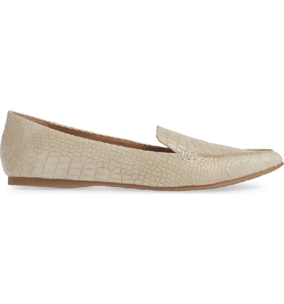 Shop Steve Madden Feather Loafer Flat In Taupe Print