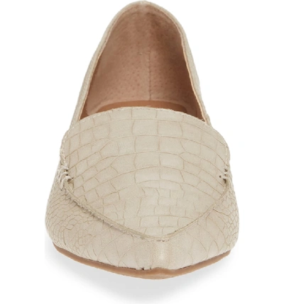 Shop Steve Madden Feather Loafer Flat In Taupe Print